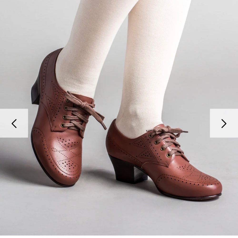 American Duchess Claire 1940’s Oxford leather shoes